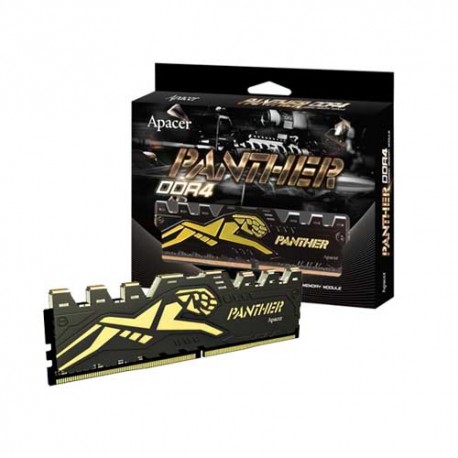 barrette memoire apacer&nbsp;16 gb ddr4-2666-16 udimm&nbsp;2048 8 1.2v OC panther-golden&nbsp;w/hs rp&nbsp;gaming ah4u16g26c0827gaa-1 prix maroc