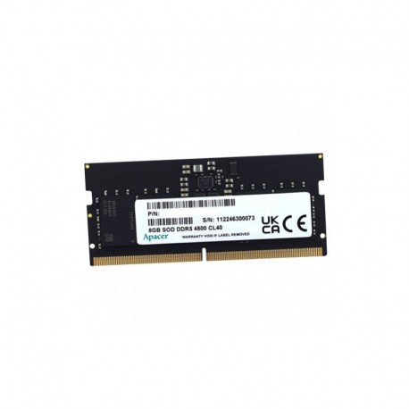 Barrette mémoire 8Gb DDR5 4800MHz SODIMM PC5 CL40 1.1V Apacer Pc portable – AP-FS.08G2A.RTH 
