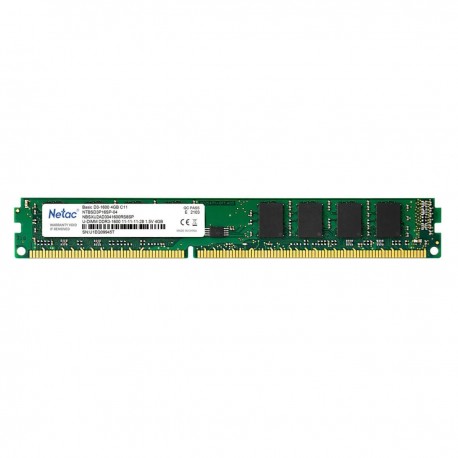 Barrette Mémoire 16 GB DDR4 3200 MHz UDIMM Netac – Pour Ordinateur de bureau – NTBSD4P32SP-16