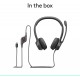 Casque Logitech 960 pour ordinateur avec microphone anti-parasite - USB (981-000100)