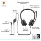 Casque Logitech 960 pour ordinateur avec microphone anti-parasite - USB (981-000100)