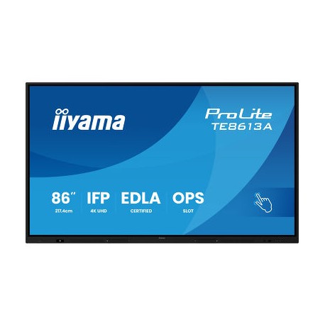 Écran interactif 86" 4K UHD IPS - IIYAMA ProLite TE8613A-B1AG prix Maroc