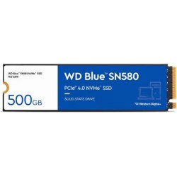 Disque dur interne SSD WD Blue SN580 M.2 2280 PCIe Gen4 x4 NVMe 500 Go (WDS500G3B0E)