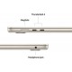 Apple MacBook Air 15 pouces M5 16 Go 1 To Lumière Stellaire MDVE4FN/A prix Maroc