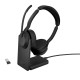 Casque Jabra Evolve2 55 Stereo UC Bluetooth + base chargeur 25599-989-989 prix Maroc