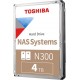 Disque dur NAS 4TB Toshiba N300 7200RPM 512MB 3.5'' MN10ADA400ES prix Maroc