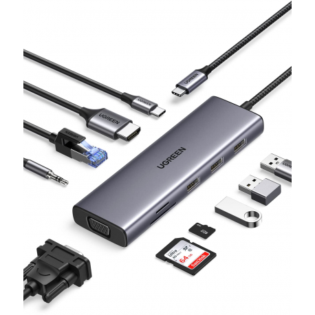 HUB USB-C Ugreen 10 en 1 15601 prix Maroc