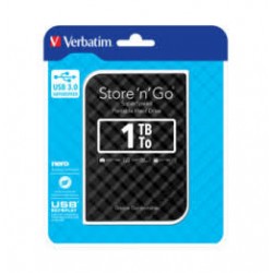 Disque dur 1TB externe portable Verbatim USB 3.0 noir (53194)