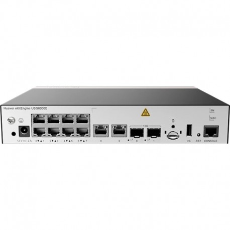 Firewall Huawei USG6000E-S03-AC 10 ports Gigabit / 2 ports 10GE SFP+ 02355YXH prix Maroc