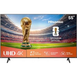 Hisense 55" Smart UHD 4K 55A6Q + Récepteur TNT Intégré HIS55A6Q prix Maroc