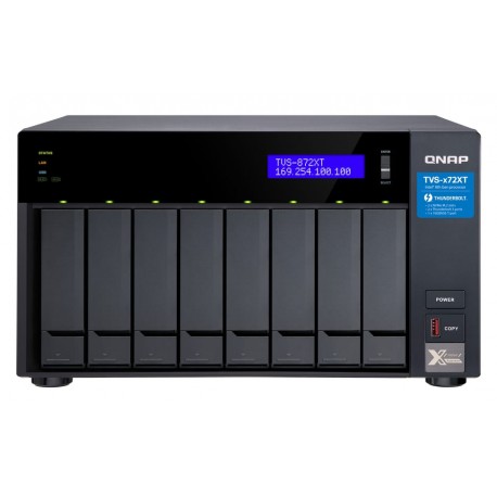 QNAP TS-873AEU-4G serveur de stockage NAS Rack (2 U) Ethernet/LAN Noir V1500B (TS-873AEU-4G)