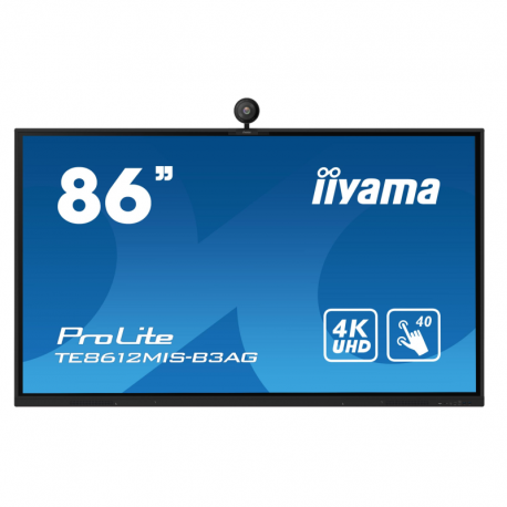 ecran-interactif-86-4k-uhd-avec-camera-integree-4k-autotracking-iiyama-prolite-te8612mis-b3ag