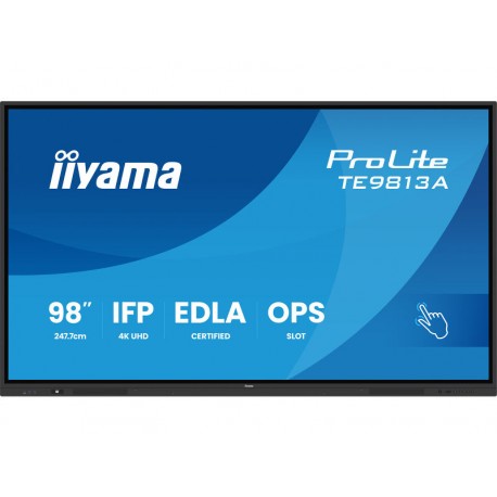 ecran interactif 98 pouces 4k uhd certifie google edla iiyama prolite te9813a-b2ag prix maroc