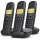 Telephone fixe GIGASET Basic 100A TRIO Repondeur Mains libres Ecran retroeclairé Repertoire 50 contacts Blocage Noir prix Maroc