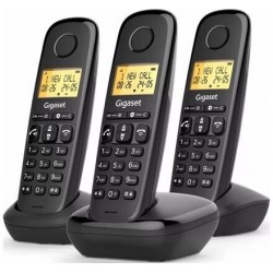 Telephone fixe GIGASET Basic 100A TRIO Repondeur Mains libres Ecran retroeclairé Repertoire 50 contacts Blocage Noir prix Maroc