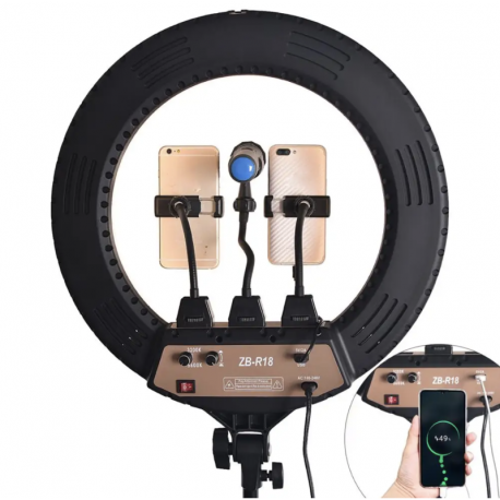 ring-light-led-zb-r18-de-45-cm-avec-rotation-a-360-zb-r18 prix maroc