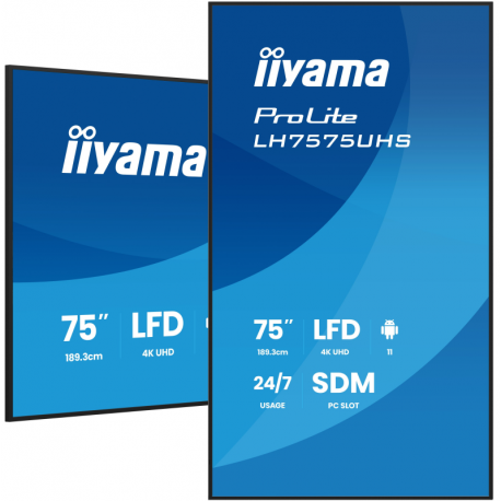 ecran 75 pouces 4k uhd iiyama prolite lh7575uhs-b2ag prix maroc
