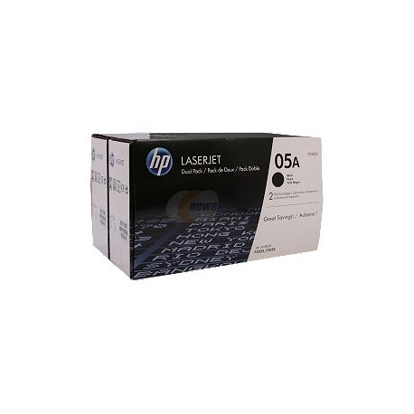 Cartouche toner Noir LaserJet HP 05A Black 2-pack (CE505D)
