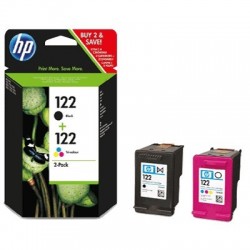 Cartouches d'encre noire + trois couleurs HP 122 