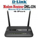 Routeur Modem sans fil N 300 ADSL2 / 2 + 11AC 300MBPS avec ports LAN 4x10 / 100 Mbps
