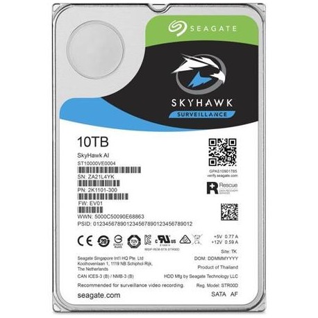 Disque dur SEAGATE SKAYHAWK de surveillance 10 TB HDD 3.5" SATA 6GB/S
