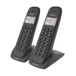 LOGICOM Double téléphones sans fil VEGA 250 DUO Taupe sans répondeur (VEGA 250 DUO)