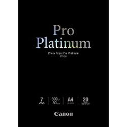Papier Photos Canon PT-101 - Pro Platinum - 20 feuilles A4 de 300 g/m² (2768B016AC)