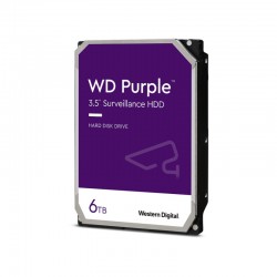 Disque dur Interne 6 TB 3.5" Western Digital Purple pour les systèmes de vidéosurveillance et de sécurité (WD62PURX)
