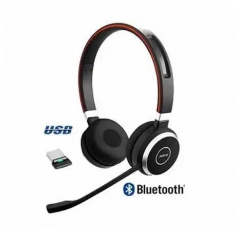 micro-casque Jabra evolve 65 se ms stereo sans fil bluetooth usb 6599-833-309