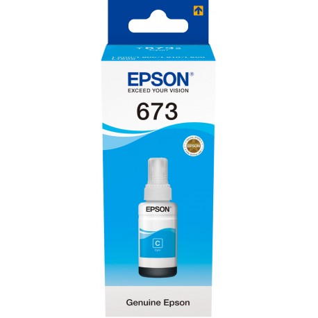 Bouteille Epson 673 BK Noir d'encre EcoTank d'origine (C13T67314A)