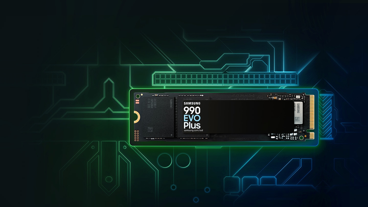 disque dur samsung 990 evo plus nvme™ m.2 ssd 1tb (mz-v9s1t0bw)